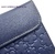 AMICHI WOMEN'S LUXURY LEATHER WALLET WITH FLOWER PRINTS AMICHI LARGE BLUE NAVY