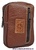 BASIC LEATHER CIGARETTE CASE WITH FRONT POCKET + 40 COLORS -Recommended- MEDIUM BROWN