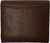 LEATHER PURSE WALLET WITH FOLDED WALLET AND OUTER COIN PURSE BROWN