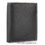 LOIS MEN'S LUXURY WAXED LEATHER WALLET WITH COIN PURSE BLACK