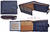 MAN WALLET BRAND BLUNI TITTO MAKE IN LUXURY LEATHER + COLORS AZUL INTENSO Y CUERO