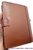 MEDIUM SIZED LEATHER-BOUND HANDHELD PLANNER WITH SPARE RINGS AND CARD HOLDER