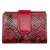 SMALL WOMEN'S WALLET IN UBRIQUE LEATHER WITH HIGH QUALITY SNAKE FINISH + COLORS SERPIENTE ROJO