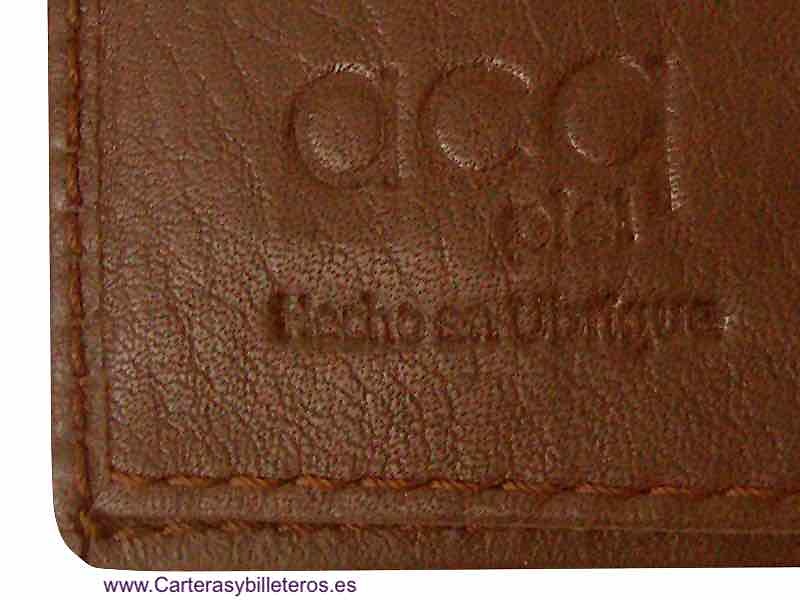 ACQ MEN'S WALLET WITH PURSE IN UBRIQUE LEATHER EMBOSSED HERRINGBONE 