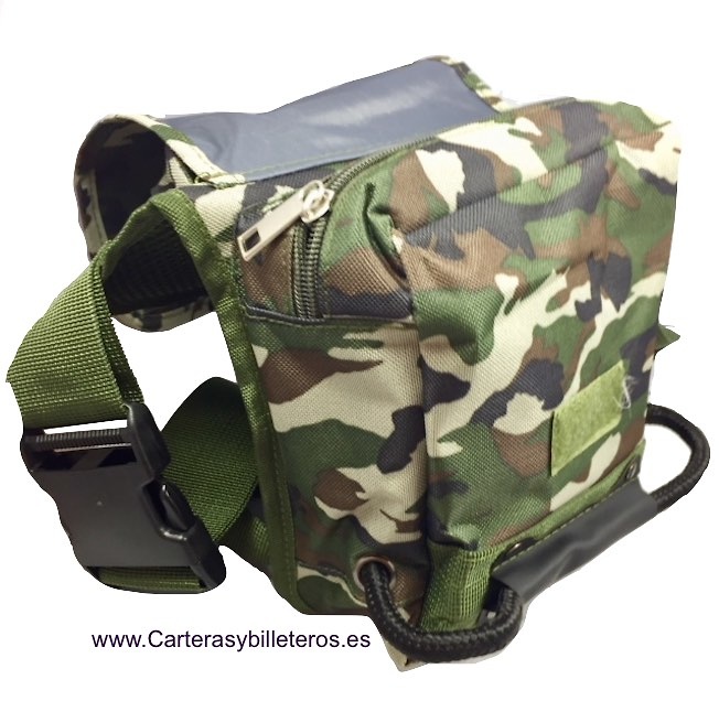 BAG TO CARRY IN THE WAIST SUPPORTED IN THE LEG OF CAMOUFLAGE 