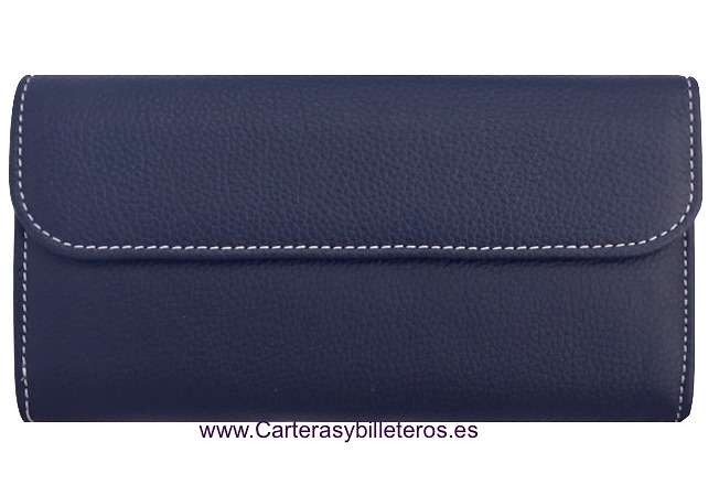 BIG WOMEN WALLET IN UBRIQUE NAVY SKIN AND MAKEUP COLOR 