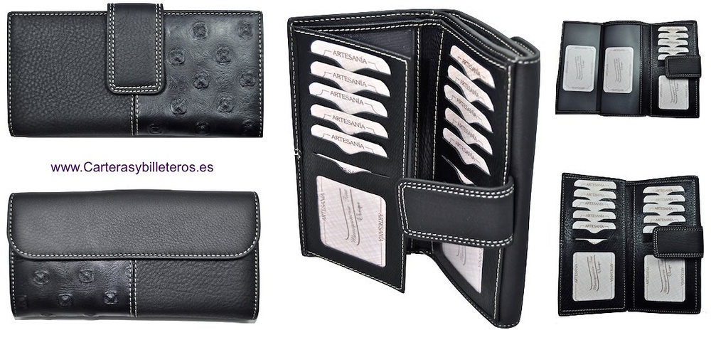 BIG WOMEN WALLET WITH DOUBLE LEATHER FINISH 