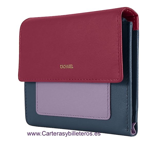 CACHAREL WOMEN'S HANDBAG MADE OF LEATHER IN A COMBINATION OF THREE VERY NICE COLOURS 