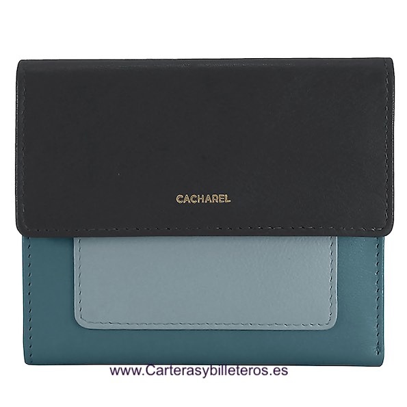 CACHAREL WOMEN'S HANDBAG MADE OF LEATHER IN A COMBINATION OF THREE VERY NICE COLOURS 