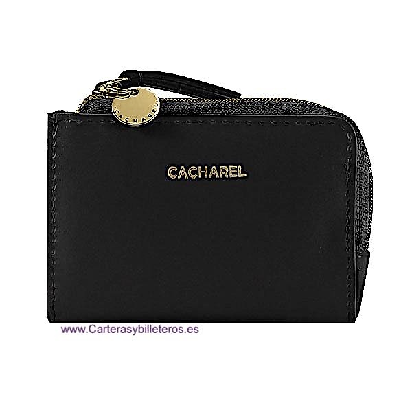 CACHAREL WOMEN'S LUXURY GOLD LEATHER CARD HOLDER PURSE -2 COLORS- 