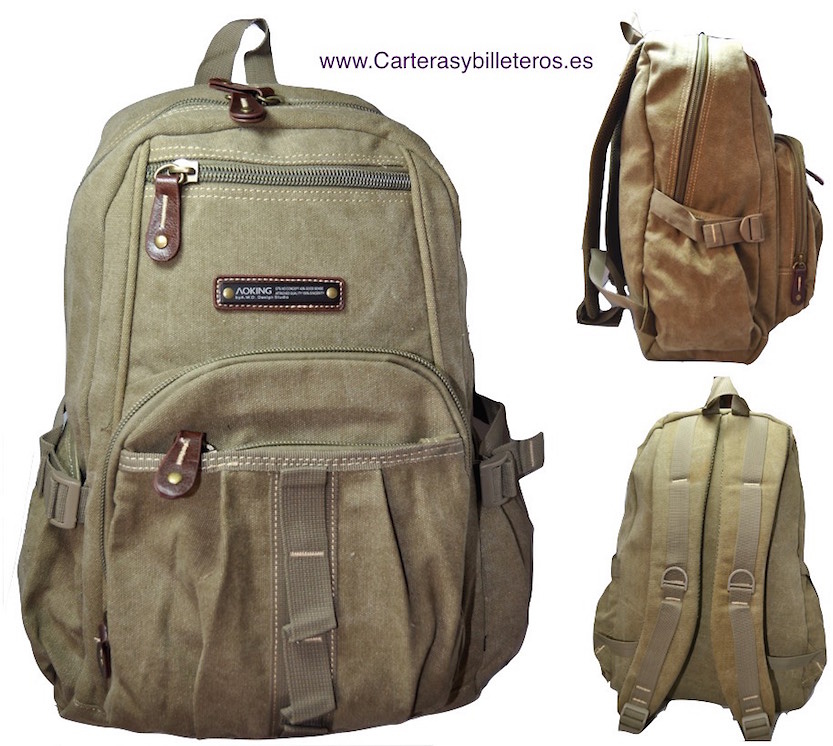 CANVAS BACKPACK EXTRA STRONG WITH 5 POCKETS 