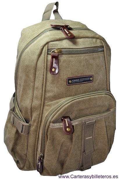 CANVAS BACKPACK EXTRA STRONG WITH 5 POCKETS 