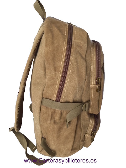 CANVAS BACKPACK EXTRA STRONG WITH 7 POCKETS 