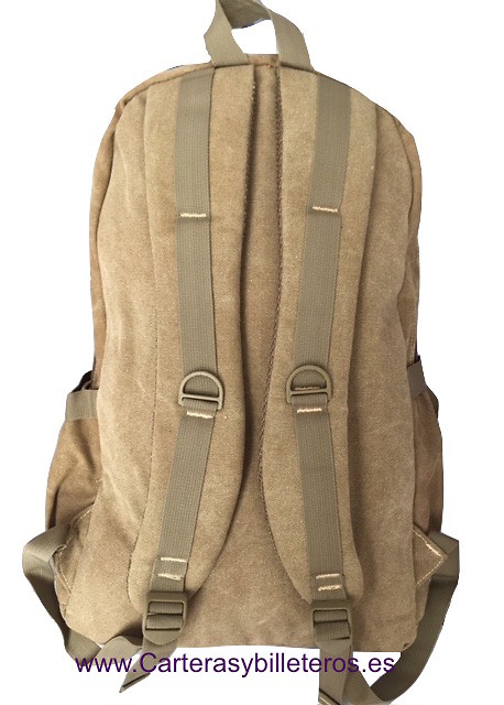 canvas backpack for hiking with seven large pockets