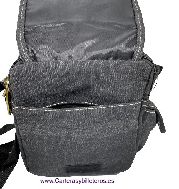 CANVAS BAG MAN IN QUALITY WITH 6 POCKETS 