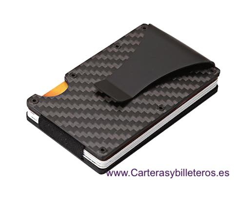 CARBON FIBER CARD HOLDER FOR THIN AND VERY RESISTANT MEN -NEW- 