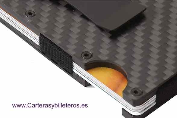 CARBON FIBER CARD HOLDER FOR THIN AND VERY RESISTANT MEN -NEW- 