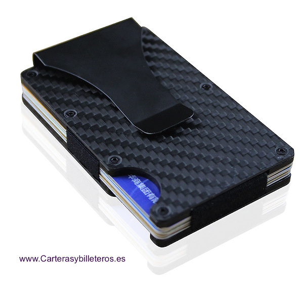 CARBON FIBER CARD HOLDER FOR THIN AND VERY RESISTANT MEN -NEW- 