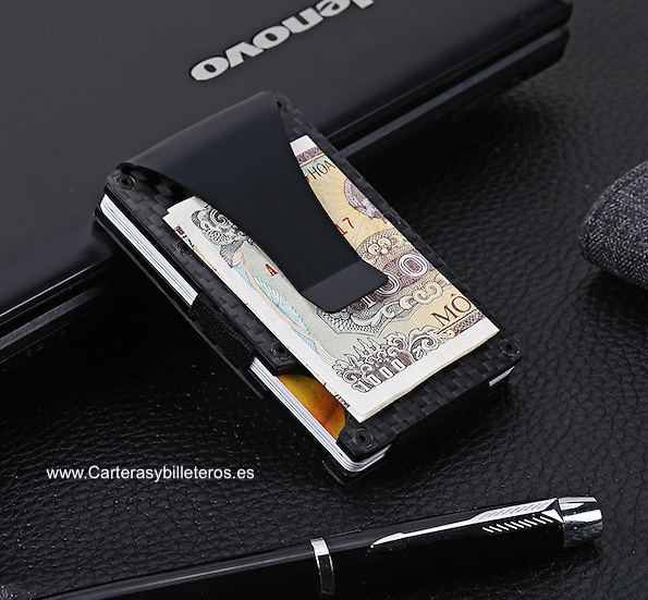 CARBON FIBER CARD HOLDER FOR THIN AND VERY RESISTANT MEN -NEW- 