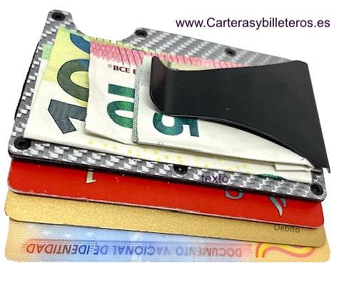 CARBON FIBER CARD HOLDER FOR THIN AND VERY RESISTANT MEN -NEW- 