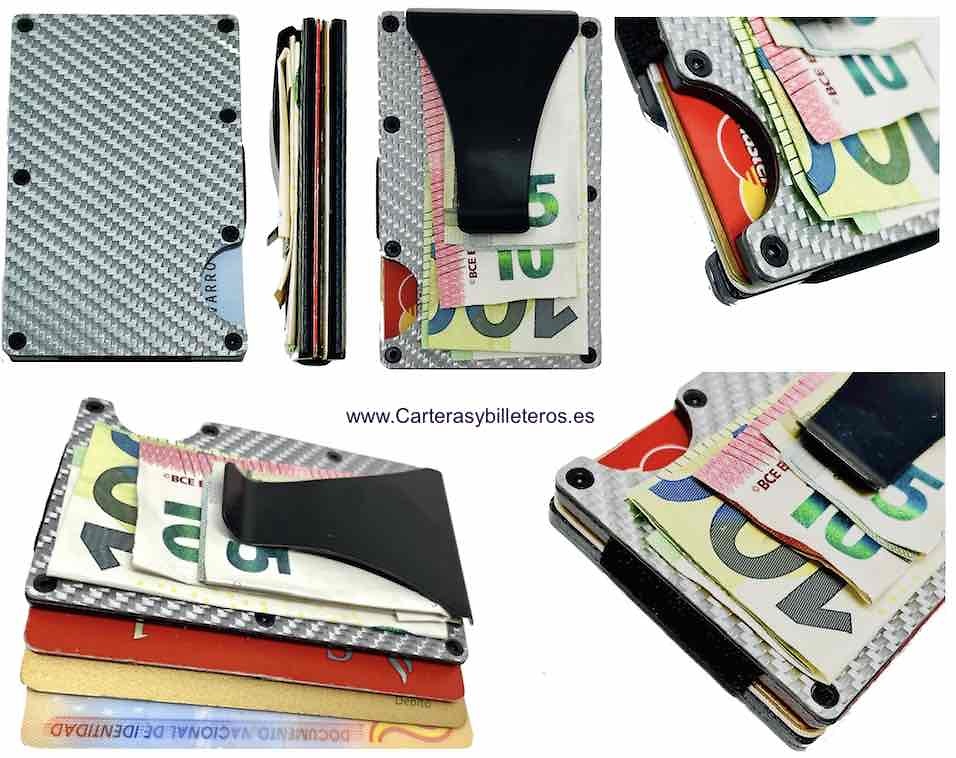 CARBON FIBER CARD HOLDER FOR THIN AND VERY RESISTANT MEN -NEW- 