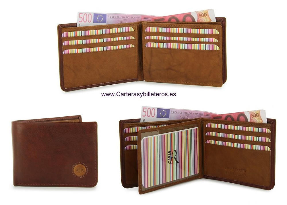 CARD FOLDER LEATHER WALLET CARD TWO TONE 