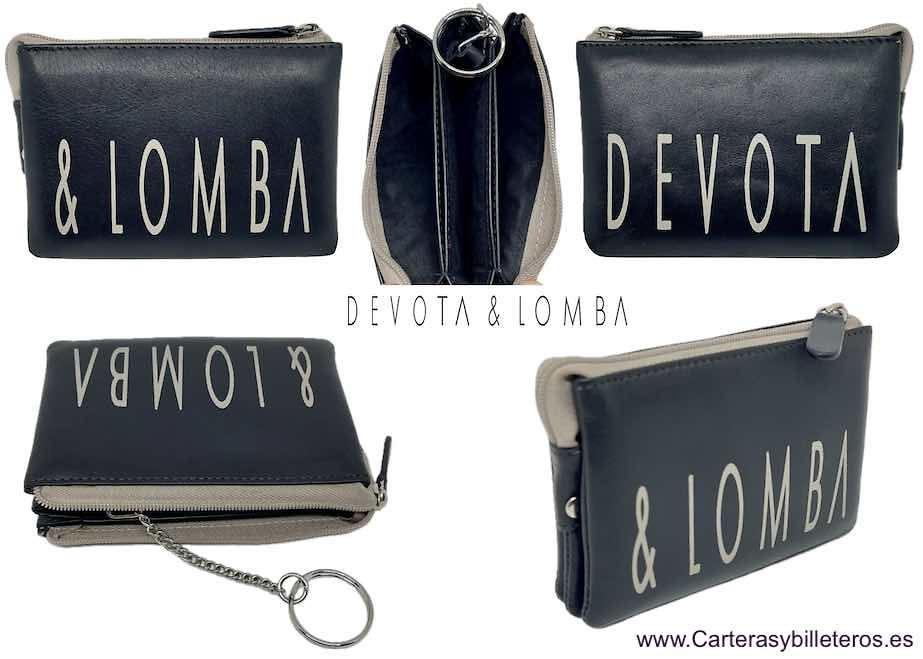 CARD HOLDER COIN PURSE WITH RING KEY RING AND FIVE COMPARTMENTS BY DEVOTA & LOMBA 