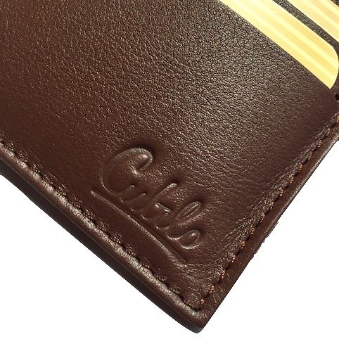 CUBILO BRAND EXTRA-FINE LEATHER DOUBLE KEY RING CARD HOLDER 6 CARD 