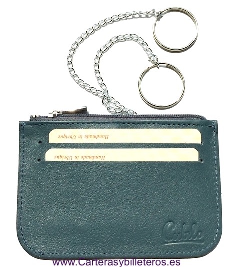 CUBILO BRAND EXTRA-FINE LEATHER KEY RINGS CARD HOLDER 