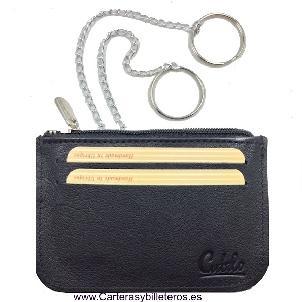 CUBILO BRAND EXTRA-FINE LEATHER KEY RINGS CARD HOLDER 