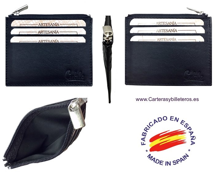 CUBILO BRAND EXTRA-FINE LEATHER PURSE CARD HOLDER 6 CARD 