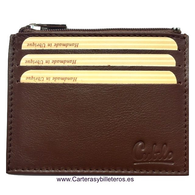 CUBILO BRAND EXTRA-FINE LEATHER PURSE CARD HOLDER 6 CARD 