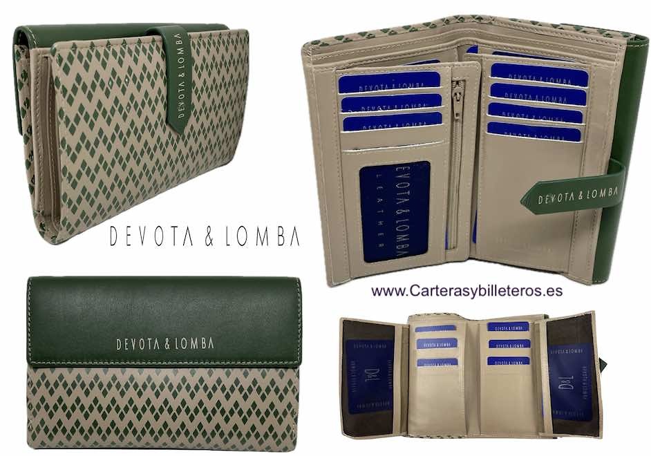 DEVOTA LOMBA BIG WOMEN'S WALLET WITH COIN PURSE AND DOUBLE WALLET AND LARGE CARDHOLDER 