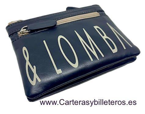 DEVOTA & LOMBA DOUBLE LEATHER CARD HOLDER PURSE 