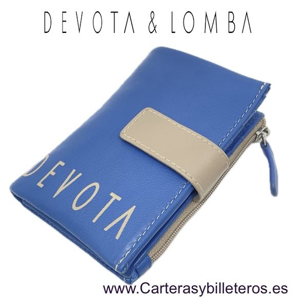 DEVOTA & LOMBA WOMEN'S CARD WALLET WITH ZIPPERED COIN PURSE 