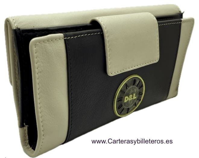 DEVOTA & LOMBA WOMEN'S LEATHER LONG WALLET WITH SUPER CARD HOLDER 