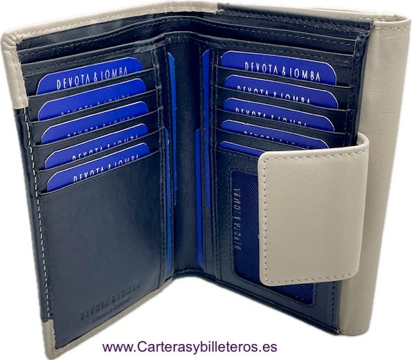 DEVOTA & LOMBA WOMEN'S LEATHER WALLET WITH SUPER CARD HOLDER 