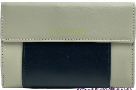 DEVOTA & LOMBA WOMEN'S LEATHER WALLET WITH SUPER CARD HOLDER 