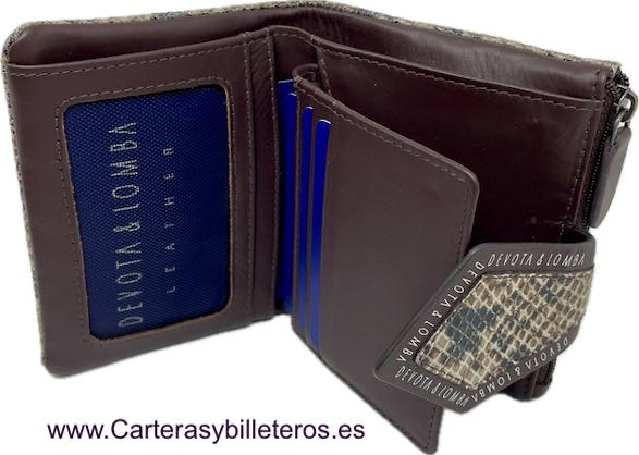 DEVOTA & LOMBA WOMEN'S SMALL WALLET WITH COIN PURSE AND WALLET AND REMOVABLE CARDHOLDER 