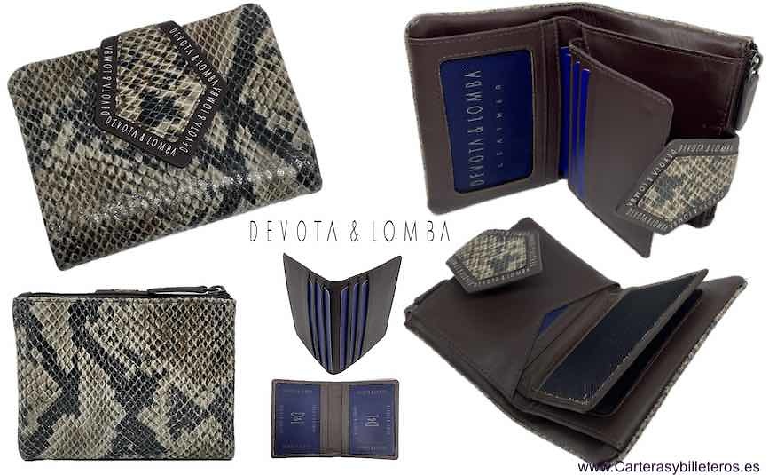 DEVOTA & LOMBA WOMEN'S SMALL WALLET WITH COIN PURSE AND WALLET AND REMOVABLE CARDHOLDER 