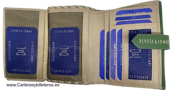 DEVOTA LOMBA WOMEN'S WALLET WITH COIN PURSE AND DOUBLE WALLET AND LARGE CARDHOLDER 