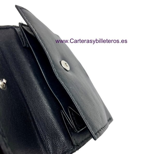 DOUBLE LEATHER PURSE WITH CARD HOLDER 