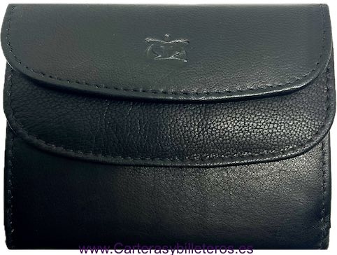 DOUBLE LEATHER PURSE WITH CARD HOLDER 