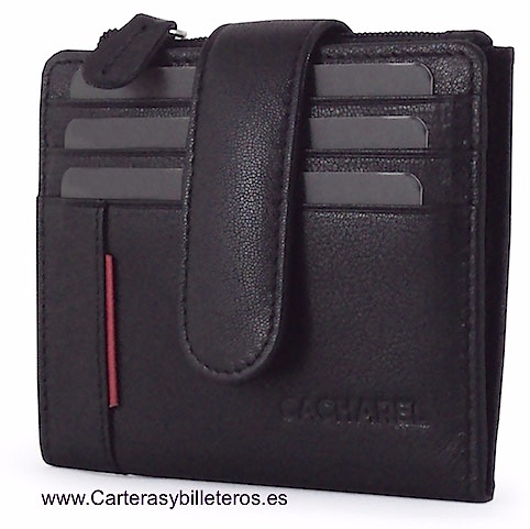 DOUBLE NAPA LEATHER CACHAREL CARD HOLDER 