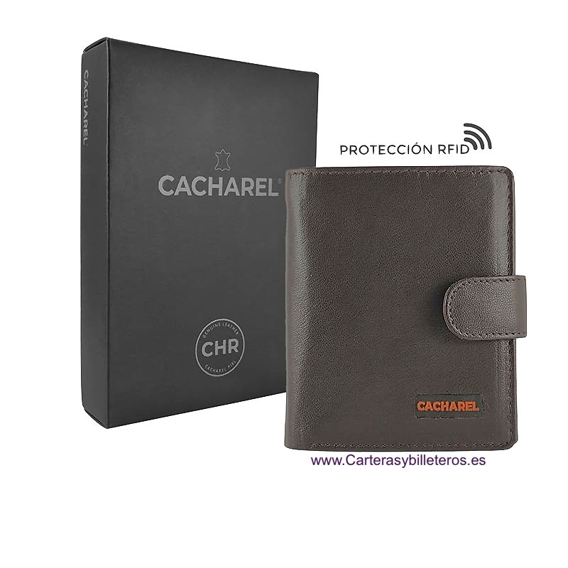 DOUBLE NAPALUX LEATHER CACHAREL CARD HOLDER 13 CARD SILICONE LOGO 