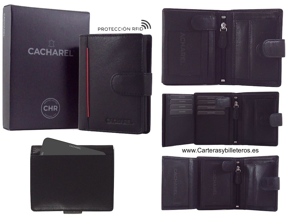 DOUBLE NAPALUX LEATHER CACHAREL CARD HOLDER 13 CARD 