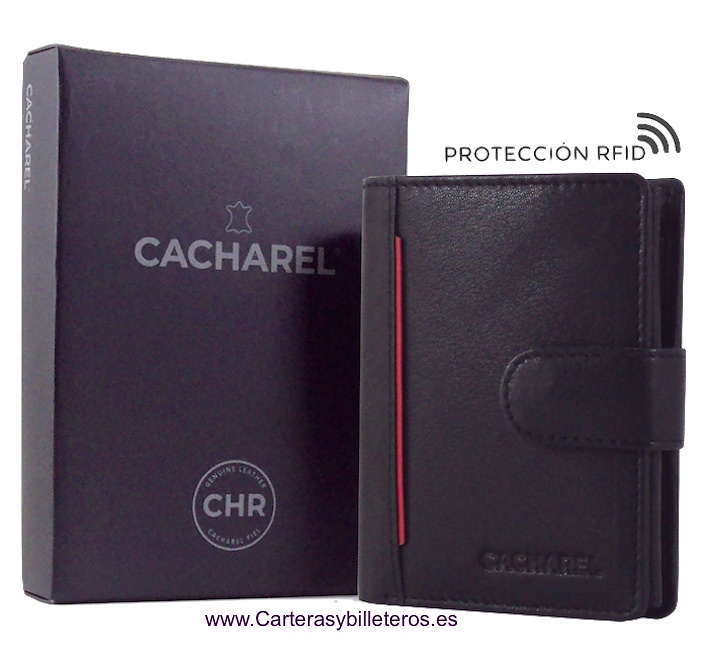 DOUBLE NAPALUX LEATHER CACHAREL CARD HOLDER 13 CARD 