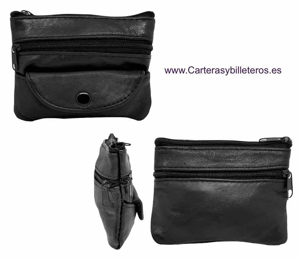 ECONOMICAL LEATHER PURSE WITH 4 POCKETS 