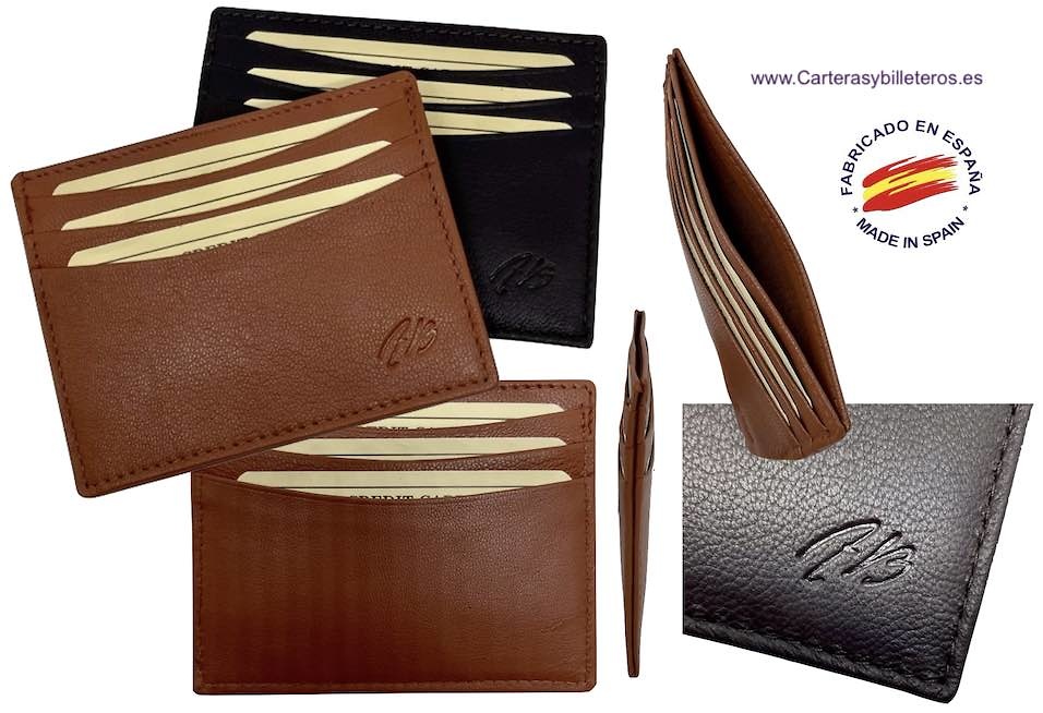 EXTRA-FINE LEATHER WALLET CARD HOLDER 