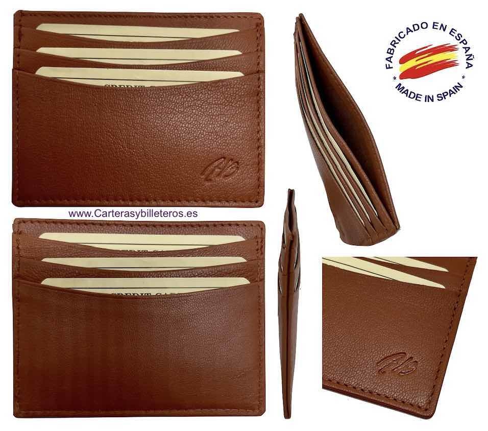 EXTRA-FINE LEATHER WALLET CARD HOLDER 